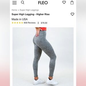 Fleo sz S Super High Leggings Micro Leopard NWT